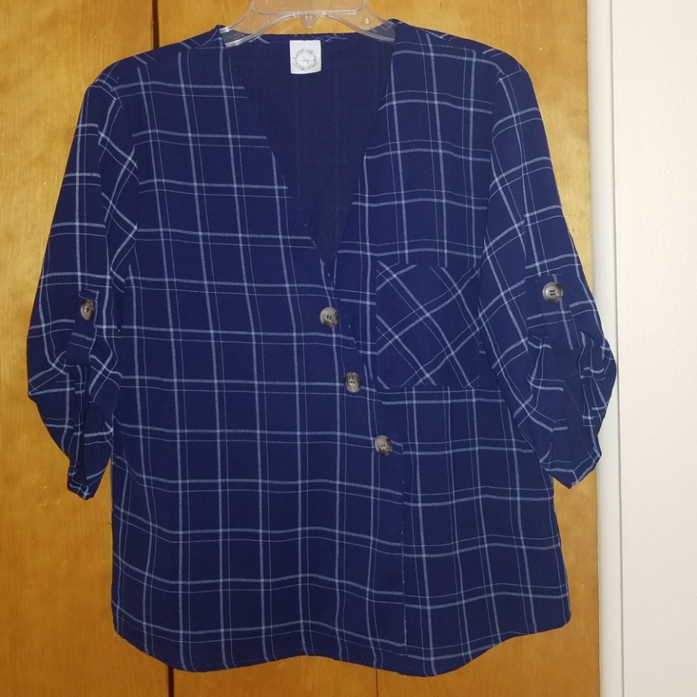 Plaid blouse